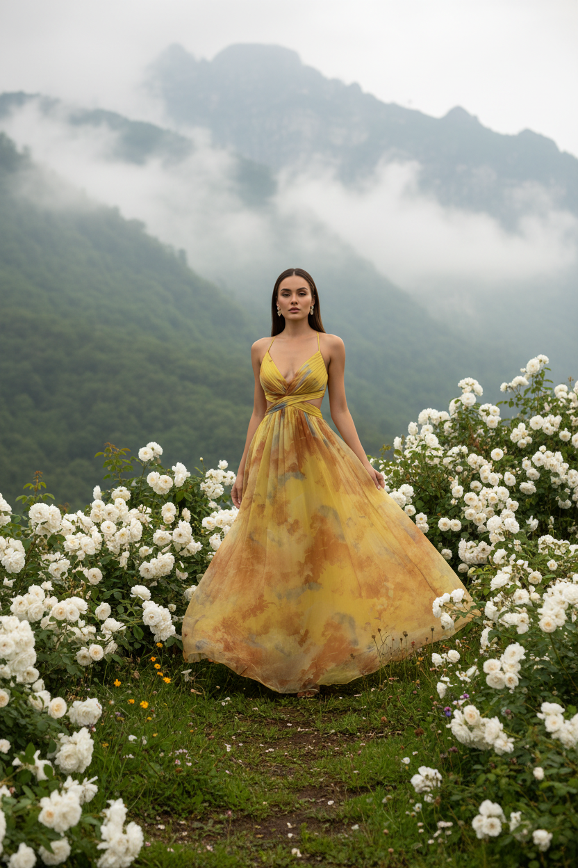 ALOHI — Montagne & roses blanches
