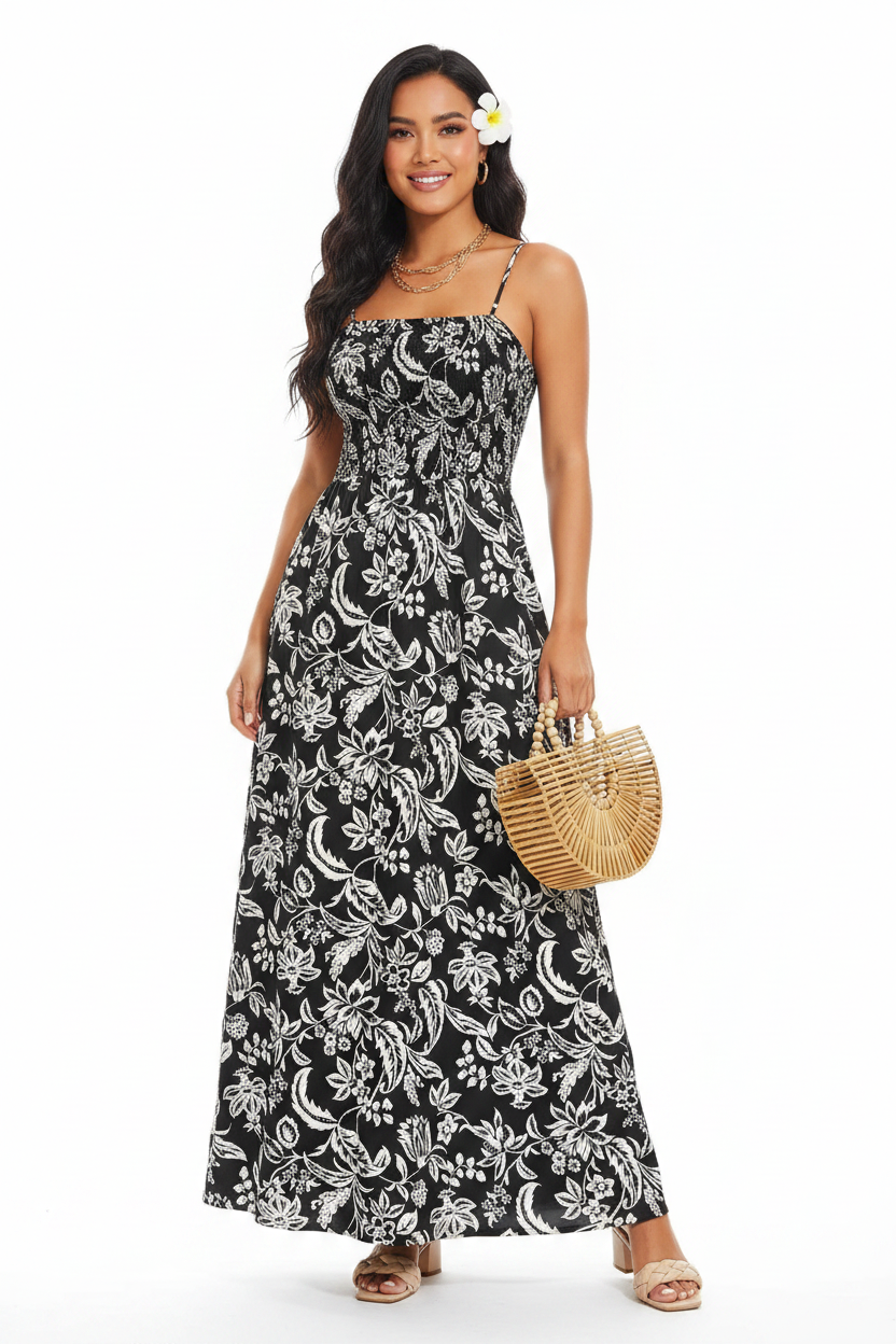 FLORAL Black White