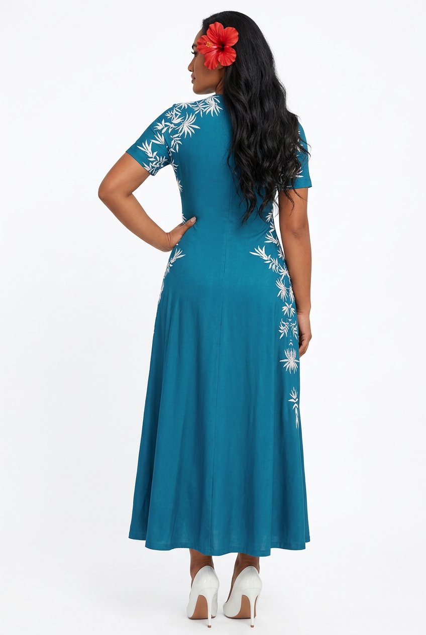 Robe ALOHI TIARE – Dos Polynésienne motif intact
